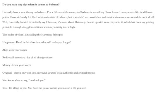 Amy Tangerine's Harmony Principle