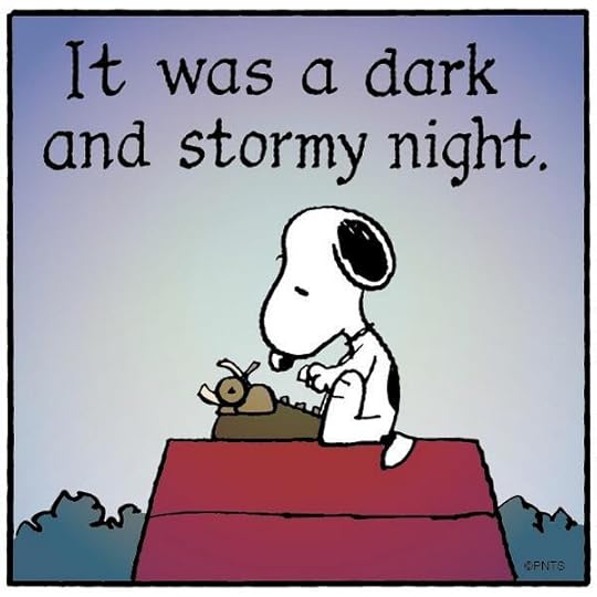 Snoopy it was a dark and stormy night