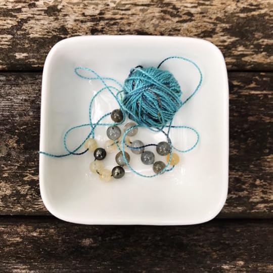 How to crochet a beaded bracelet with Vickie Howell #crochet #howto #braceletpattern #beadedbracelet #gemstonebracelet #citrine #moonstone #labradorite #pyrite #silk #tencel
