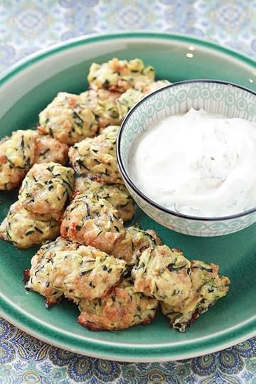 Zucchini bites are a fun way to get in some extra vegetables and these are a favorite with kids! It’s a combination of zucchini, parmesan cheese, ground up plantain chips, eggs, and garlic. 