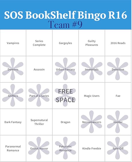 SOS book shelf bingo card