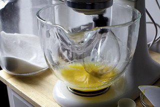 beat egg yolks