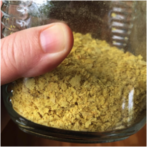 Jar of nutritional yeast