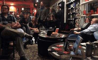 Laurence MacNaughton and Carrie Vaughn at the Denver Science Fiction and Fantasy Reading Series