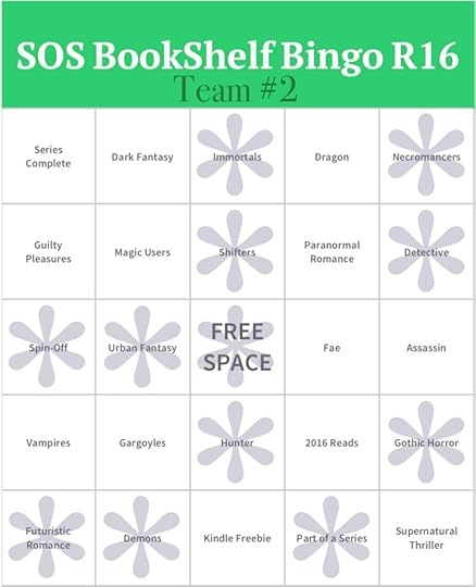 SOS book shelf bingo card