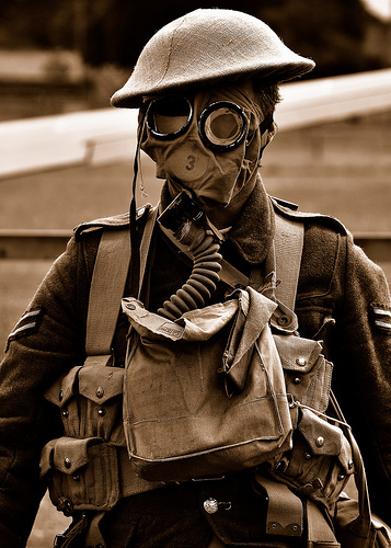Image result for ww1 british soldier with gas mask