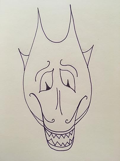 Italianish dragon in purple just head