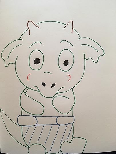 A little green worry dragon