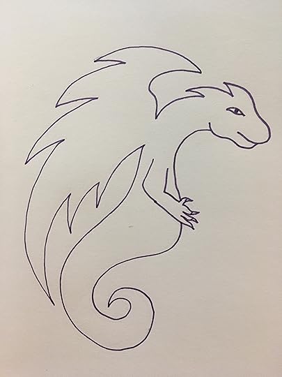 Mama dragon in purple