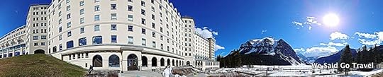 The sunny view at Fairmont Chateau Lake Louise in May 2018 by Lisa Niver