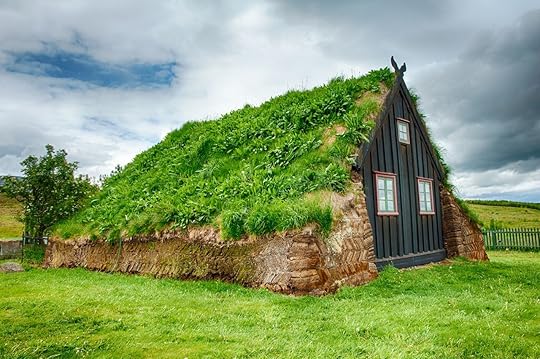 A turf house in Iceland