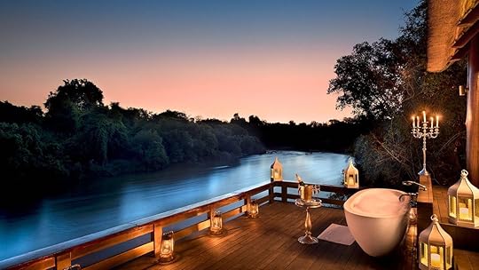 Bubble bath in African wilderness