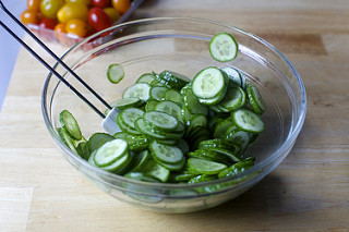 lightly marinated cucumbers