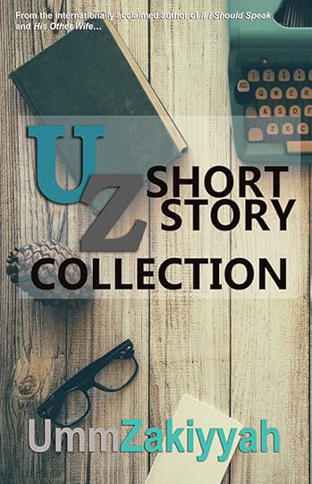 UZ Short Story Collection cover with book and typewriter