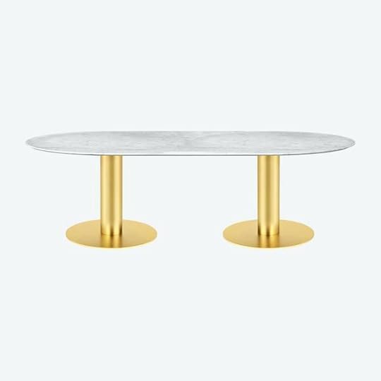 brass dining table base tulip
