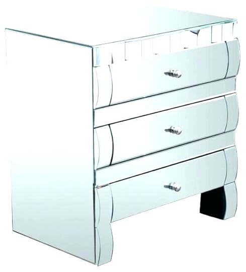 small mirrored nightstand cabinet 3 drawer chest marais smal