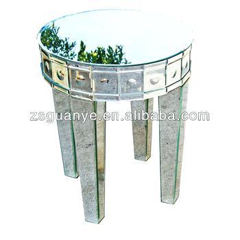 small mirrored nightstand silver round besides with shining pots side table marais chest