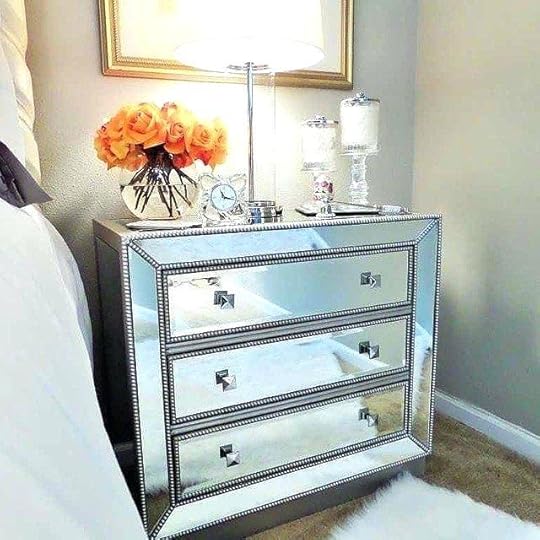 small mirrored nightstand best if you have a tiny marais chest