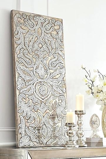 mosaic mirrored wall panel mirror decor professional art amazing round mirrors champagne damask border shelf