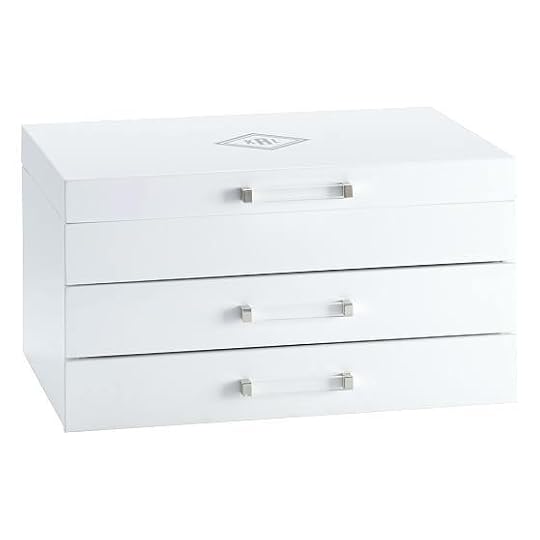 white lacquered boxes scroll to next item storage