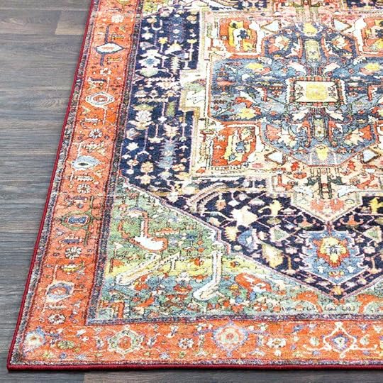 navy and coral rug blue traditional dark area reef