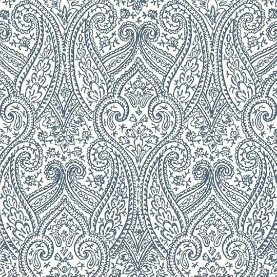 paisley wallpaper luxury in blue and ivory by for decor print border