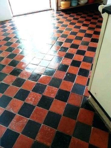 checkered floor tiles red and black grey