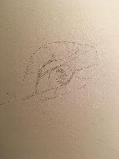 Sultry dragon eye in pencil