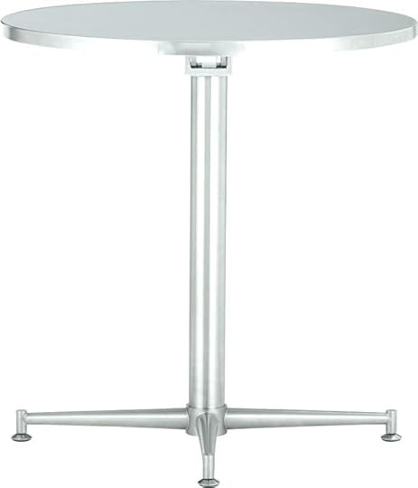 cb2 tulip table bistro degrees stainless steel on sale good marble white