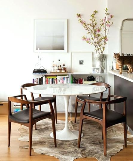 cb2 tulip table inspiration white