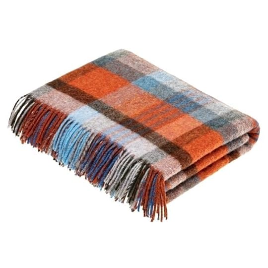 orange throw blanket wool turquoise burnt uk