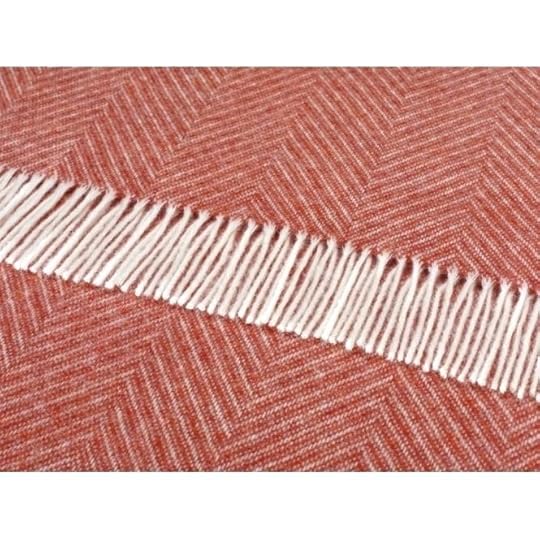 orange throw blanket wool herringbone canada