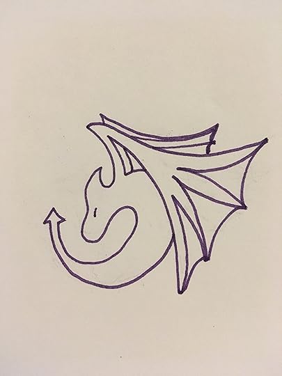 Tiny sleeping purple dragon