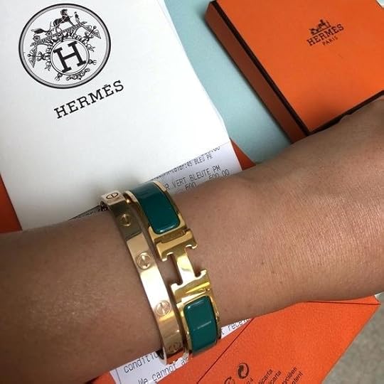 hermes clic clac bracelet h pm bluish green or gm