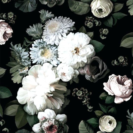 large scale floral wallpaper dark australia