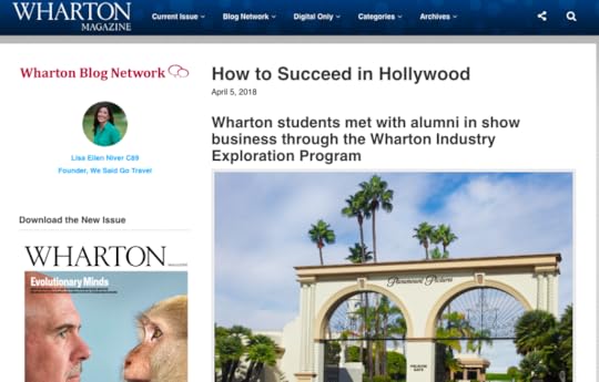 Lisa Niver writes for Wharton Magazine about Paramount Studios