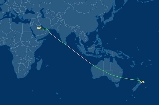 Auckland to Doha nonstop flight