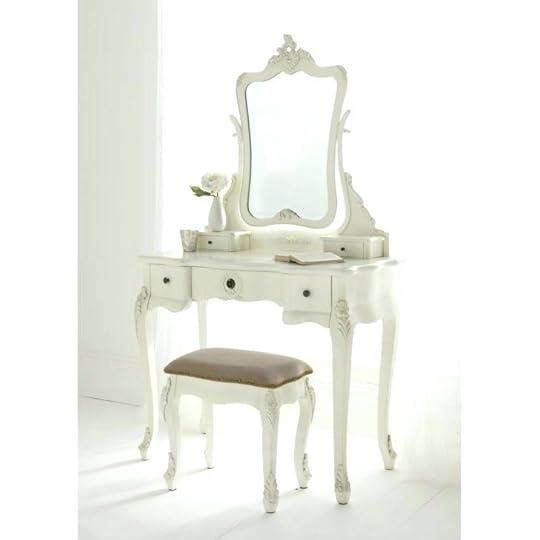 mirrored vanity stool carved broken white wooden mirror dressing table with small bedroom corner 2 piece and stoo