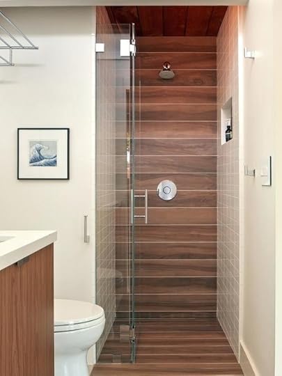 wood tile bathroom shower tiles look