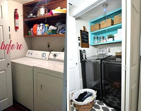 laundry shelving ideas from to fab small space makeover a little fresh paint organization accessories room closet