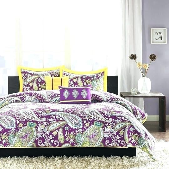 purple and white bedding teen new bed bag twin full queen 5 yellow paisley comforter set black