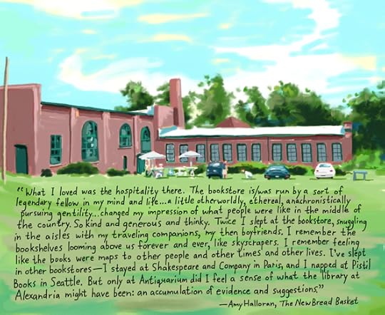 Antiquarium bookstore illustration by Bob Eckstein