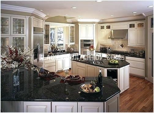 white cabinets with countertops kitchen black granite