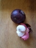 Sliced mangosteen.