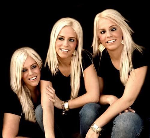 blonde triplets women