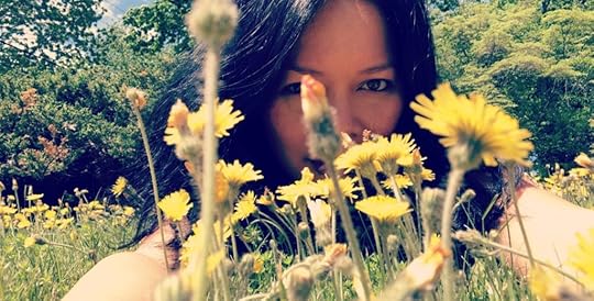 May Ling Su and flowers