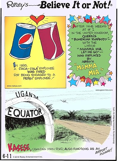 In 1985, a Coca-Cola employee was fired for being engaged to a Pepsi employee!-------------------- After nine weeks at #1 in the United Kingdom, Queen's 