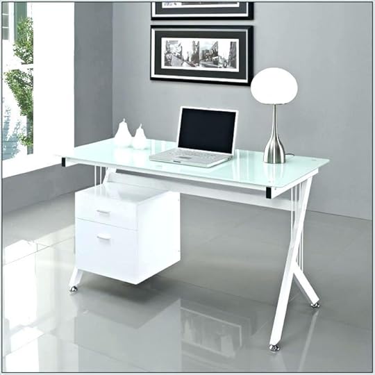 glass top desk office desks business furniture wood base