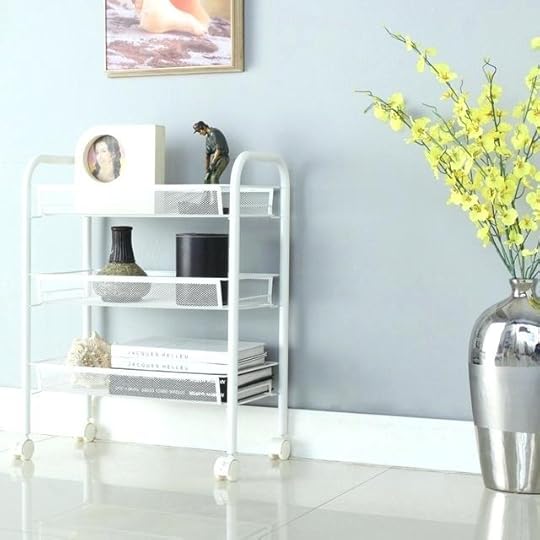 bathroom cart 3 tier metal mesh rolling storage shelving rack for kitchen bedroom cartoon images