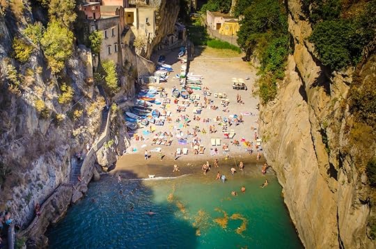 fiordo di furore beach seen from bridge
